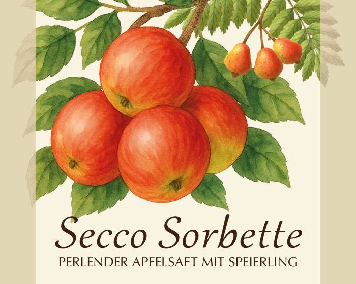Flaschenetikett „Secco Sorbette“