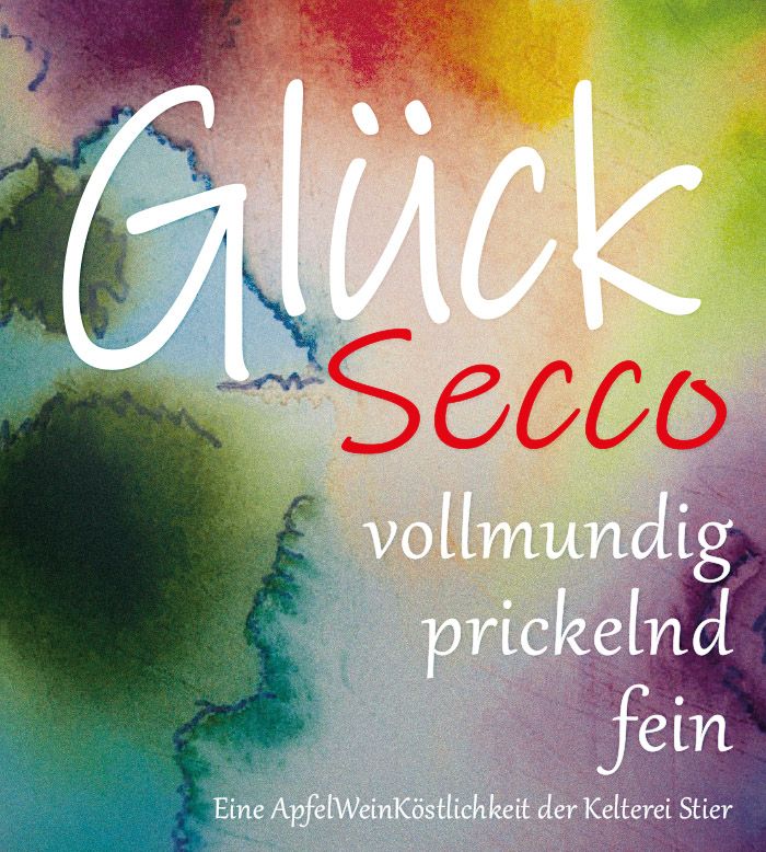 Flaschenetikett „Glück-Secco“