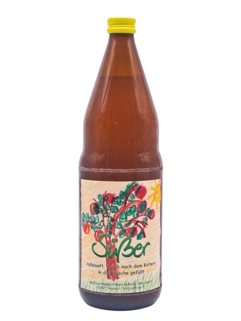 Süßer – frisch gekelterter Apfelsaft, 1-Liter-Flasche